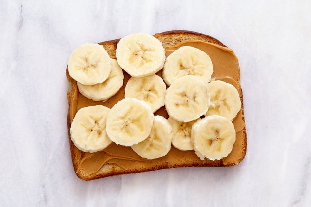 Choose unprocessed carbohydrates and protein for your post-workout meal, like whole grain bread, peanut butter and banana.