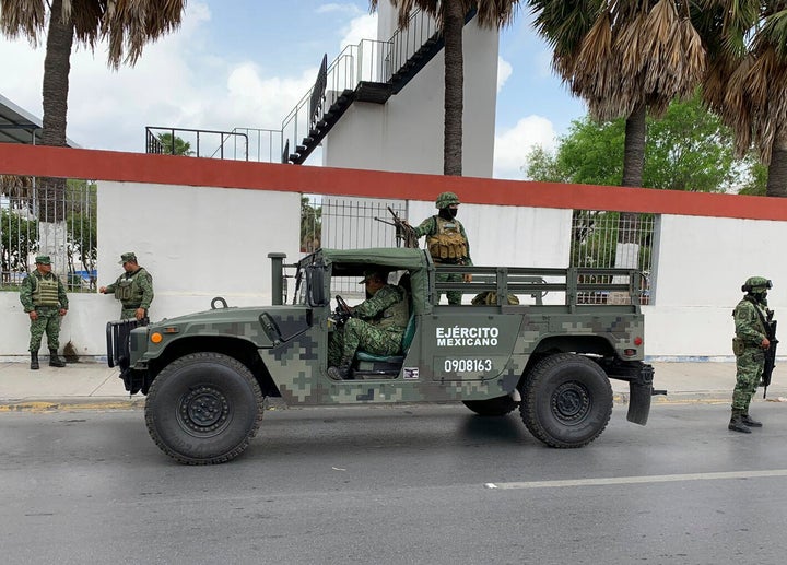 Mexican army soldiers prepare a search mission for four U.S. citizens kidnapped by gunmen at Matamoros, Mexico, Monday, March 6, 2023. Mexican President Andres Manuel Lopez Obrador said the four Americans were going to buy medicine and were caught in the crossfire between two armed groups after they had entered Matamoros, across from Brownsville, Texas, on Friday. (AP Photo)