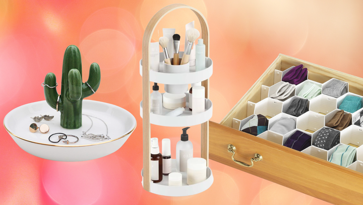A <a href="https://www.amazon.com/Jewelry-Christmas-Decorations-Bedroom-Aesthetic/dp/B07MTLWBR2?tag=lourdesuribe-20&ascsubtag=64063506e4b029d87017b35b%2C-1%2C-1%2Cd%2C0%2C0%2Chp-fil-am%3D0%2C0%3A0%2C0%2C0%2C0" target="_blank" data-affiliate="true" role="link" data-amazon-link="true" rel="sponsored" class=" js-entry-link cet-external-link" data-vars-item-name="cactus jewelry dish" data-vars-item-type="text" data-vars-unit-name="64063506e4b029d87017b35b" data-vars-unit-type="buzz_body" data-vars-target-content-id="https://www.amazon.com/Jewelry-Christmas-Decorations-Bedroom-Aesthetic/dp/B07MTLWBR2?tag=lourdesuribe-20&ascsubtag=64063506e4b029d87017b35b%2C-1%2C-1%2Cd%2C0%2C0%2Chp-fil-am%3D0%2C0%3A0%2C0%2C0%2C0" data-vars-target-content-type="url" data-vars-type="web_external_link" data-vars-subunit-name="article_body" data-vars-subunit-type="component" data-vars-position-in-subunit="0">cactus jewelry dish</a>, a <a href="https://westelm.e54b.net/c/2706071/267856/4336?subId1=64063506e4b029d87017b35b&u=https%3A%2F%2Fwww.westelm.com%2Fproducts%2Fbellwood-cosmestic-organizer-d10691%2F" target="_blank" data-affiliate="true" role="link" rel="sponsored" class=" js-entry-link cet-external-link" data-vars-item-name="toiletry and makeup organizer" data-vars-item-type="text" data-vars-unit-name="64063506e4b029d87017b35b" data-vars-unit-type="buzz_body" data-vars-target-content-id="https://westelm.e54b.net/c/2706071/267856/4336?subId1=64063506e4b029d87017b35b&u=https%3A%2F%2Fwww.westelm.com%2Fproducts%2Fbellwood-cosmestic-organizer-d10691%2F" data-vars-target-content-type="url" data-vars-type="web_external_link" data-vars-subunit-name="article_body" data-vars-subunit-type="component" data-vars-position-in-subunit="1">toiletry and makeup organizer</a> and a <a href="https://www.amazon.com/Whitmor-6025-3928-Honeycomb-Drawer-Organizer/dp/B00CA26HGW?tag=lourdesuribe-20&ascsubtag=64063506e4b029d87017b35b%2C-1%2C-1%2Cd%2C0%2C0%2Chp-fil-am%3D0%2C0%3A0%2C0%2C0%2C0" target="_blank" data-affiliate="true" role="link" data-amazon-link="true" rel="sponsored" class=" js-entry-link cet-external-link" data-vars-item-name="honeycomb drawer organizer." data-vars-item-type="text" data-vars-unit-name="64063506e4b029d87017b35b" data-vars-unit-type="buzz_body" data-vars-target-content-id="https://www.amazon.com/Whitmor-6025-3928-Honeycomb-Drawer-Organizer/dp/B00CA26HGW?tag=lourdesuribe-20&ascsubtag=64063506e4b029d87017b35b%2C-1%2C-1%2Cd%2C0%2C0%2Chp-fil-am%3D0%2C0%3A0%2C0%2C0%2C0" data-vars-target-content-type="url" data-vars-type="web_external_link" data-vars-subunit-name="article_body" data-vars-subunit-type="component" data-vars-position-in-subunit="2">honeycomb drawer organizer.</a>