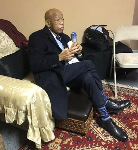 Photo taken by the author of the actor.  John Lewis in Selma, Alabama, a few weeks before his death.