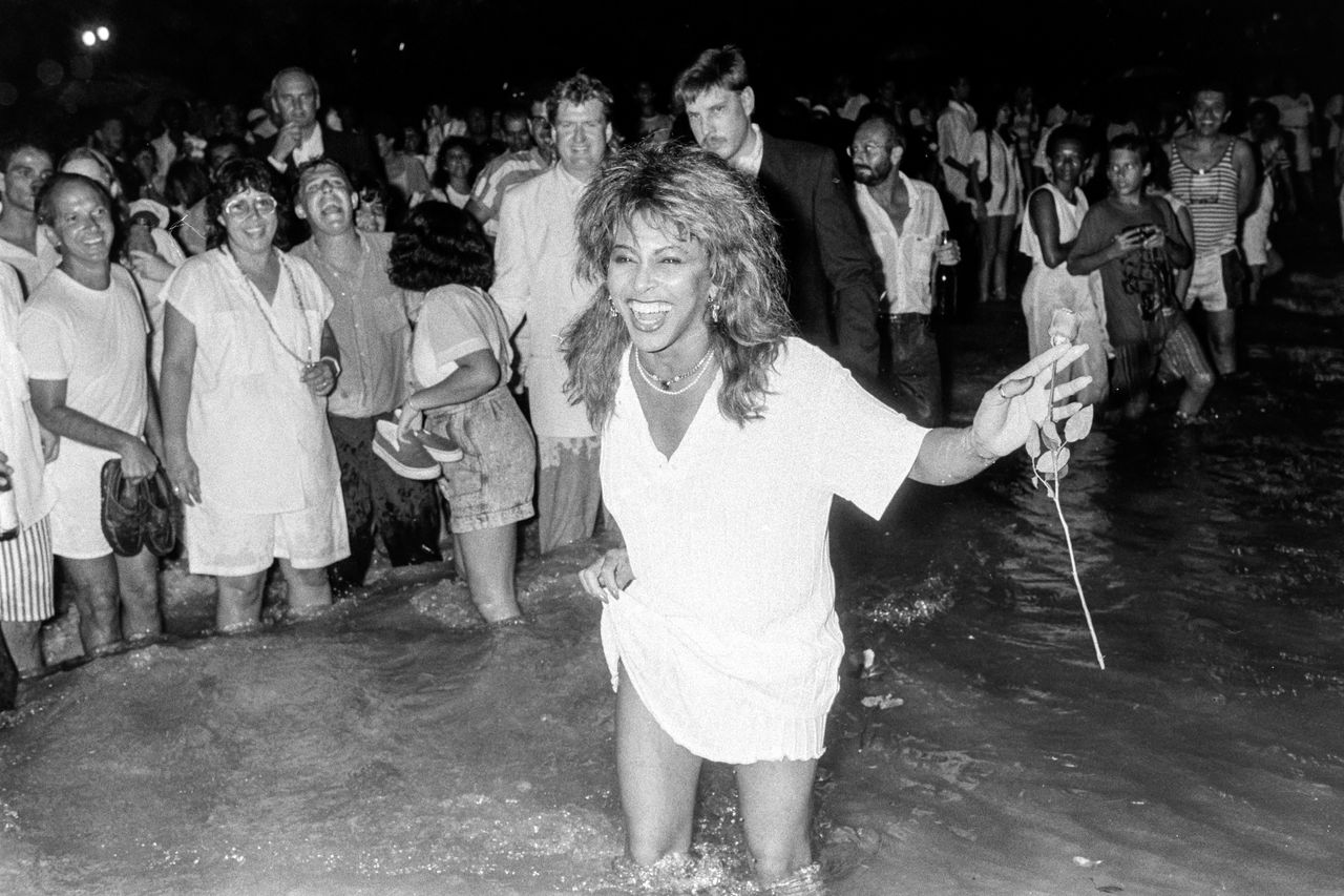Turner on Copacabana Beach in Rio de Janeiro on New Year's Eve in 1987.