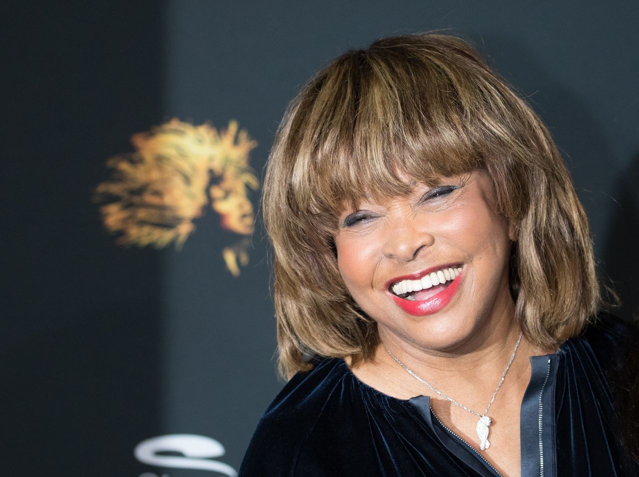 Turner laughs during a photo shoot for the musical "Tina - The Tina Turner Musical" in Hamburg, Germany, on Oct. 23, 2018.