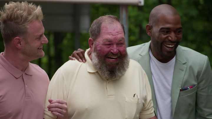 Tom Jackson (centre) on Queer Eye in 2018