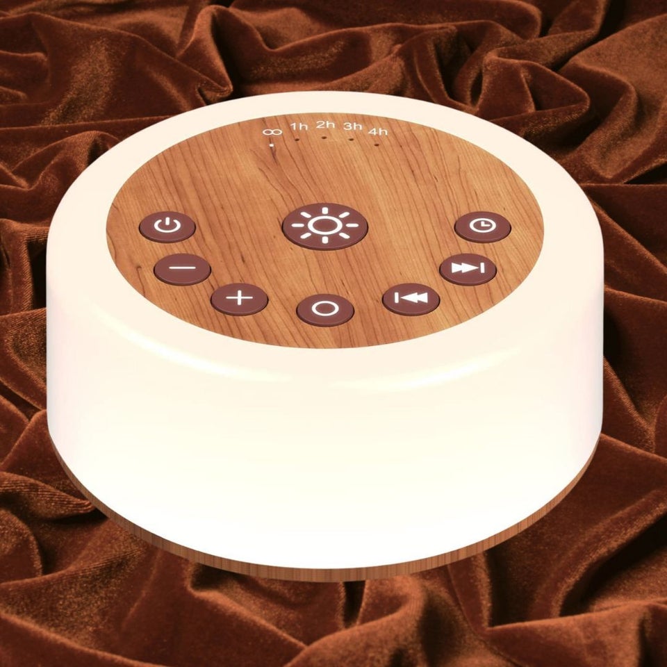 A color-changing nightlight sound machine