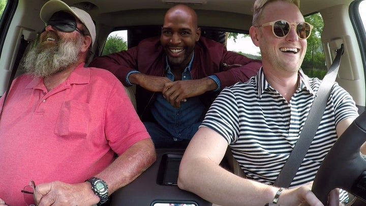 Tom Jackson, Karamo Brown and Bobby Berk in Season 1, Episode 1 of Netflix’s “Queer Eye.”