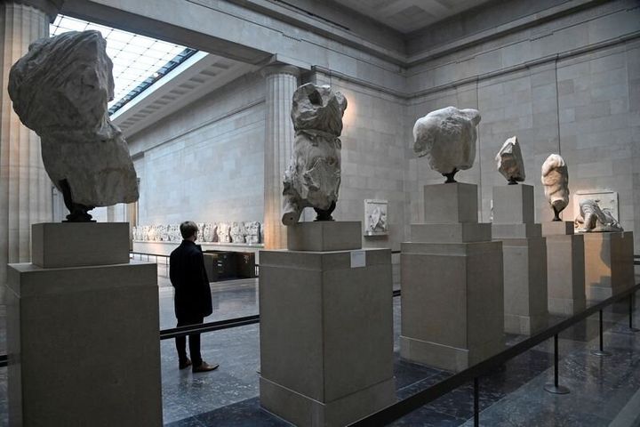 Τα Γλυπτά του Παρθενώνα στο Βρετανικό Μουσείο, 25 Ιανουαρίου 2023. 