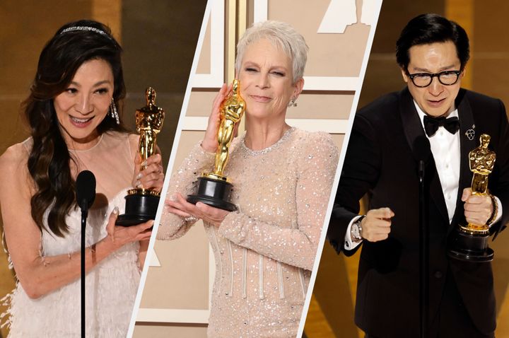 Michelle Yeoh, Jamie Lee Curtis and Ke Huy Quan
