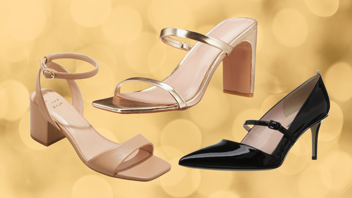 A New Day Sonora heel at Target, The Drop Avery sandal at Amazon and SJP Nirvana Mary Jane pumps at Amazon