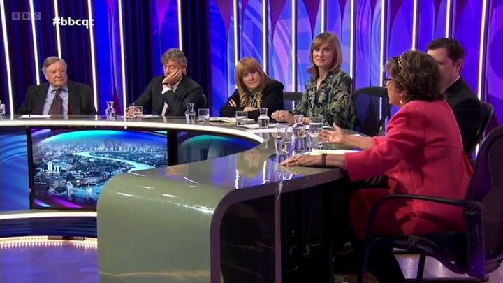 Fiona Bruce on the Question Time panel