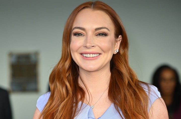Lindsay Lohan visits "The Drew Barrymore Show" in November 2022.