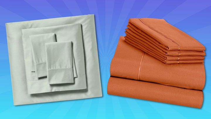 A Threshold 400-thread count sheet set and LuxClub bamboo sheet set.