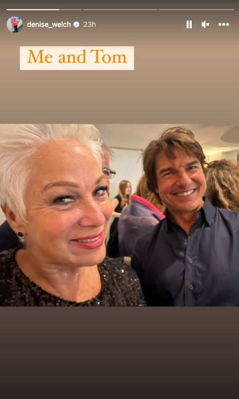 Denise Welch and Tom Cruise