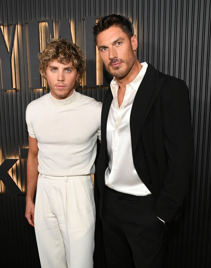 Lukas Gage (left) and Chris Appleton attend a Vanity Fair and TikTok event in Los Angeles.