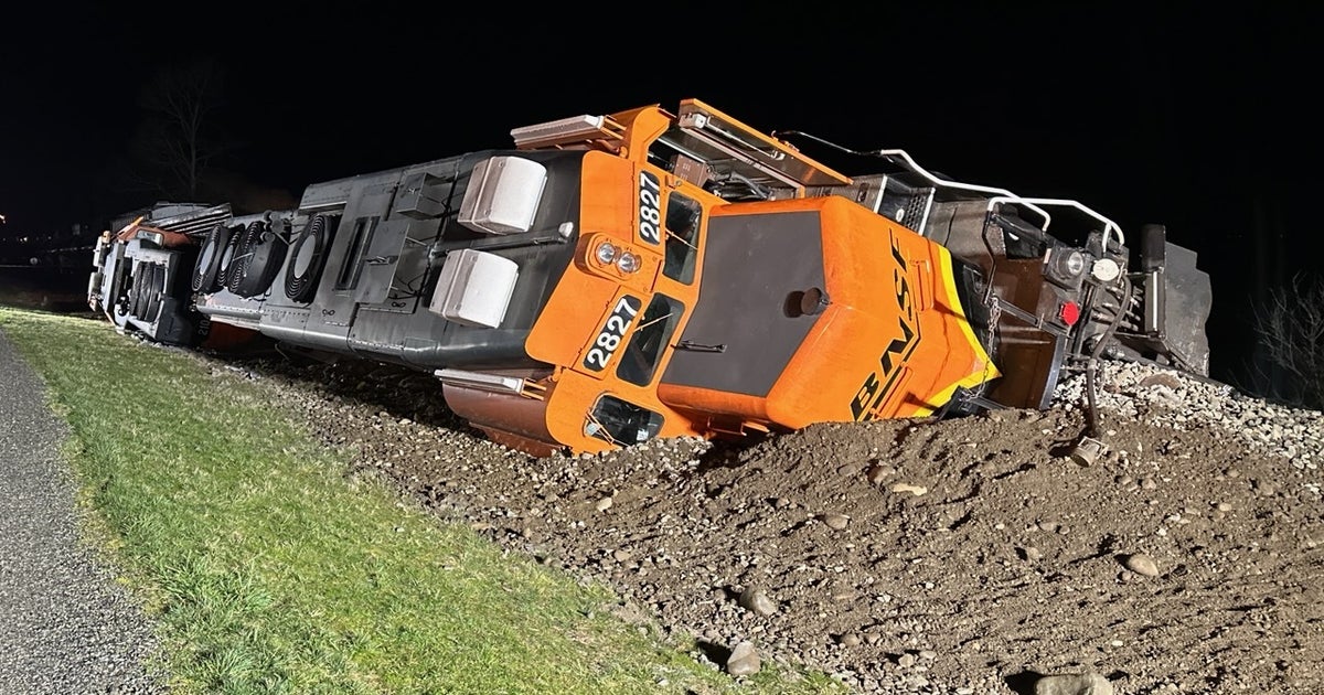 NextImg:Train Derails In Washington Reservation Leaking Diesel Fuel: Officials