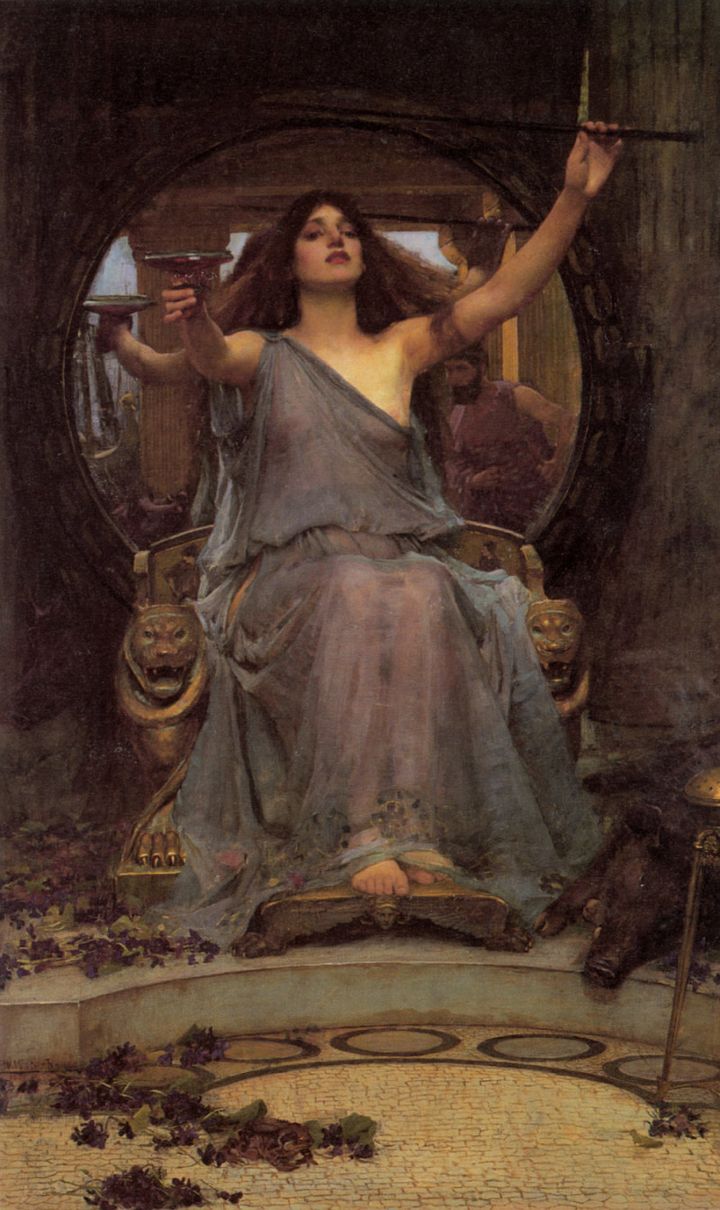 «Η Κίρκη Προσφέρει το Ποτήρι στον Οδυσσέα». Πίνακας του Τζον Γουίλιαμ Γουότερχαουζ