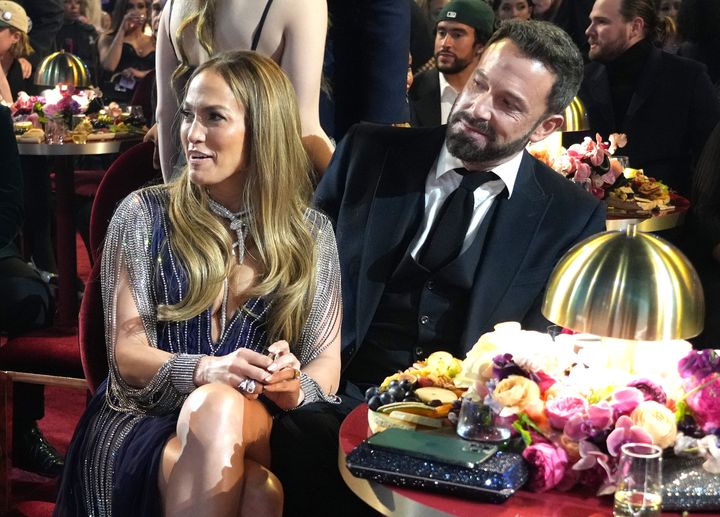 Jennifer Lopez and Ben Affleck at this year's Grammys