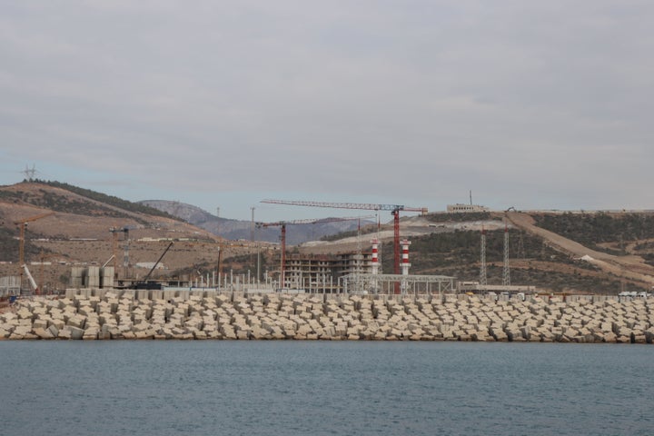 Construction is underway on the Russian-designed Akkuyu Nuclear Power Plant in the Gulnar district of Mersin, Turkey, on Dec. 25, 2022.