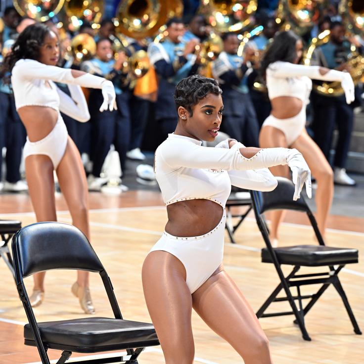 Southern University Human Jukebox Fabulous Dancing Dolls members perform during HBCU Culture Homecoming Fest & Battle Of The Bands on Jan. 15, 2023, in Georgia. Although majorette-style dancing is trending on TikTok, it hasn't gotten proper credit.