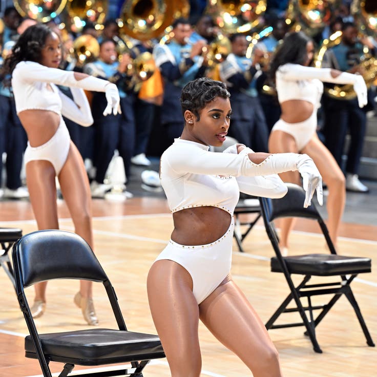 Southern University Human Jukebox Fabulous Dancing Dolls members perform during HBCU Culture Homecoming Fest & Battle Of The Bands on Jan. 15, 2023, in Georgia. Although majorette-style dancing is trending on TikTok, it hasn't gotten proper credit.