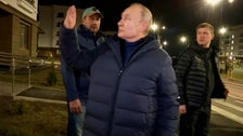 Russian President Putin Visits Occupied City Of Mariupol Russian President Putin Visits Occupied City Of Mariupol