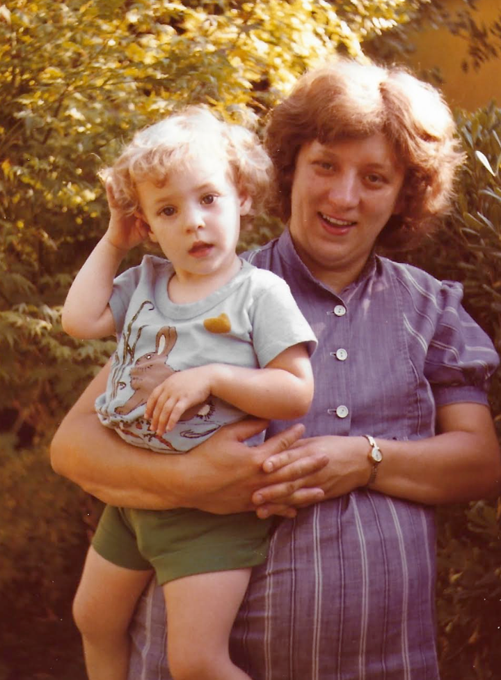 The author at age 2 with her mother on a trip to California to meet relatives.