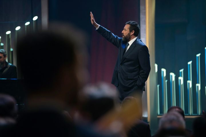 Mark Twain Prize recipient Adam Sandler is introduced at the Kennedy Center for the Performing Arts on Sunday in Washington, D.C.