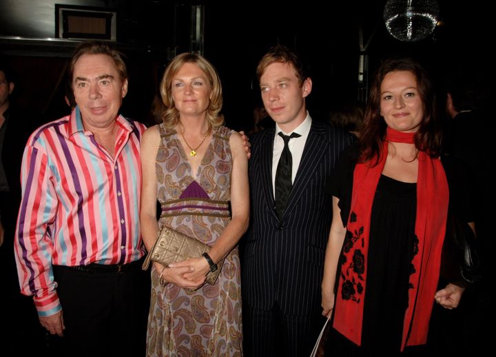 “We are all praying that Nick will turn the corner,” Andrew Lloyd Webber (left) wrote of his son, Nicholas Lloyd Webber (second from right). 