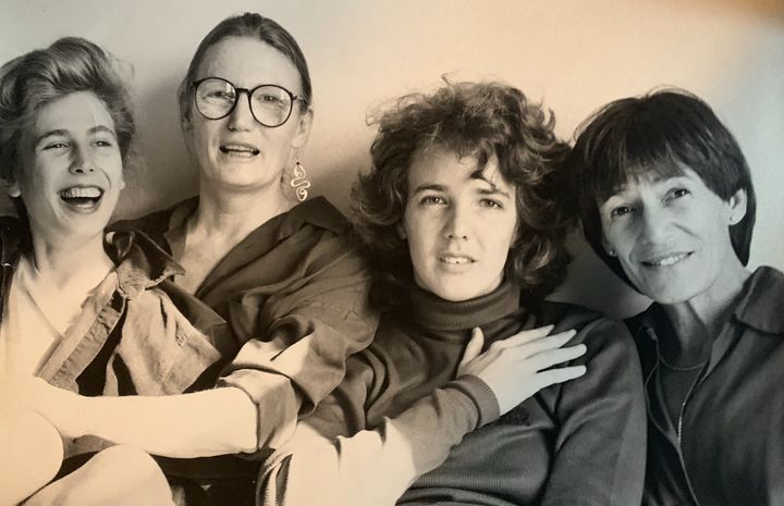 The author (left), with her mom, sister and aunt in 1992.