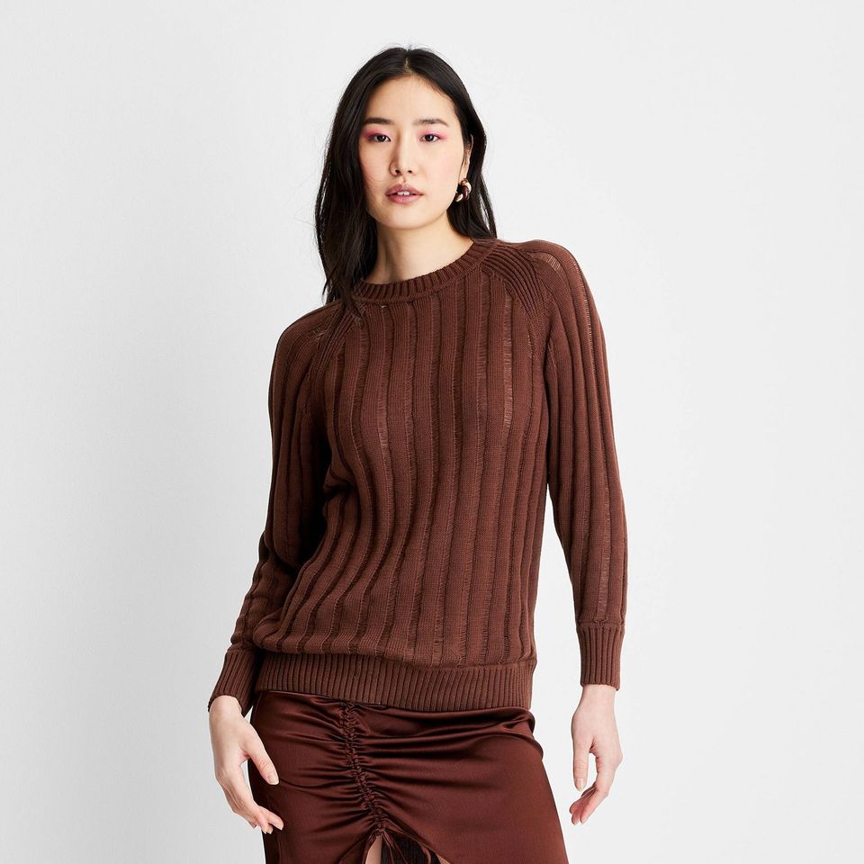 Oversized slouchy knit sweater