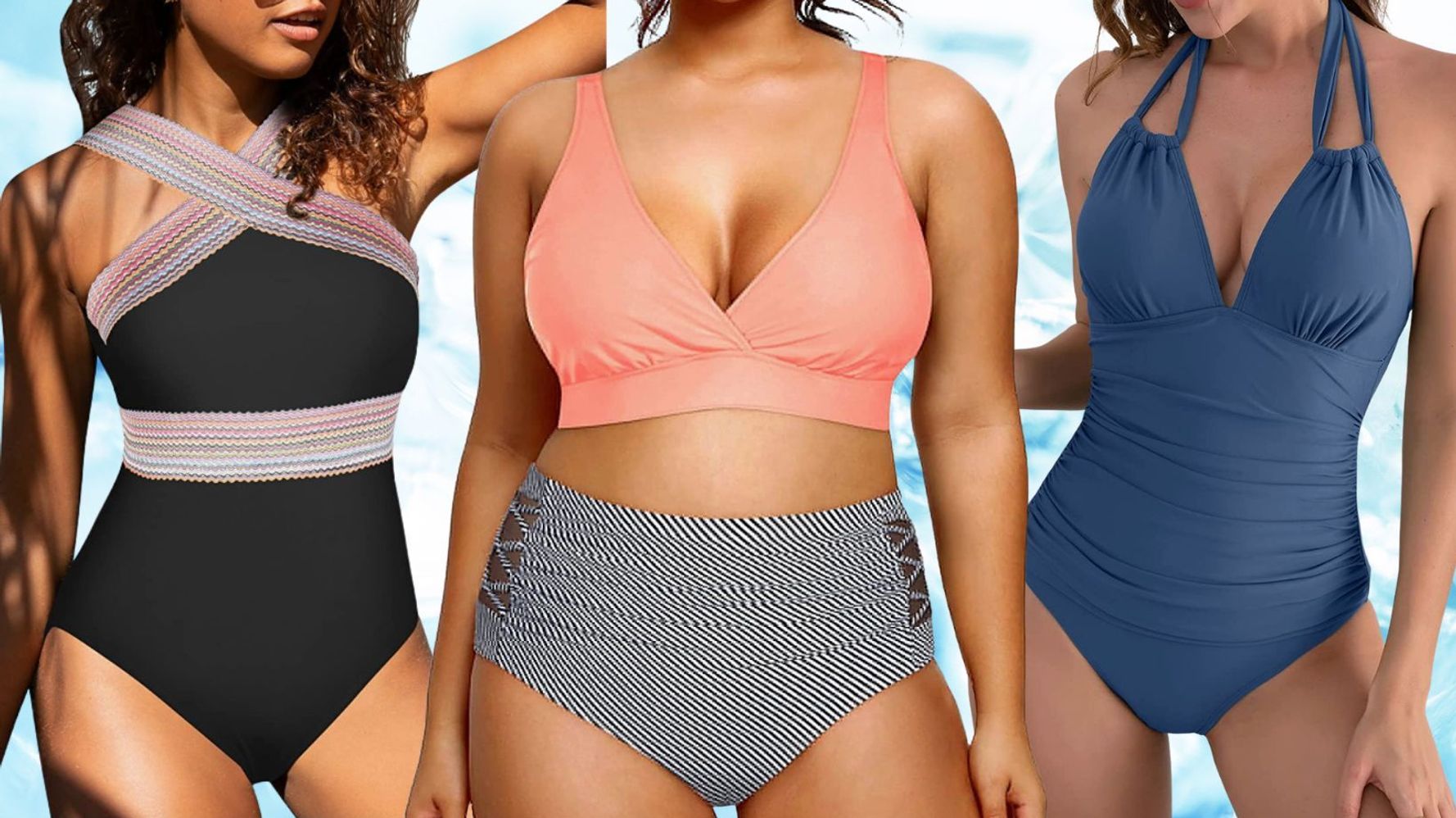 Breast Support Bathing Suit Women Tummy Control Swimwear 1 Piece Swim Suits  Womens Sporty Swimsuit Swimsuit for Large Women : : Clothing