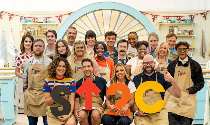 The cast of the Stand Up To Cancer Bake Off 2023