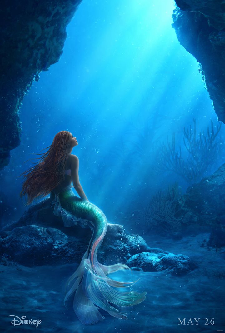 Halle as Ariel in the poster for The Little Mermaid