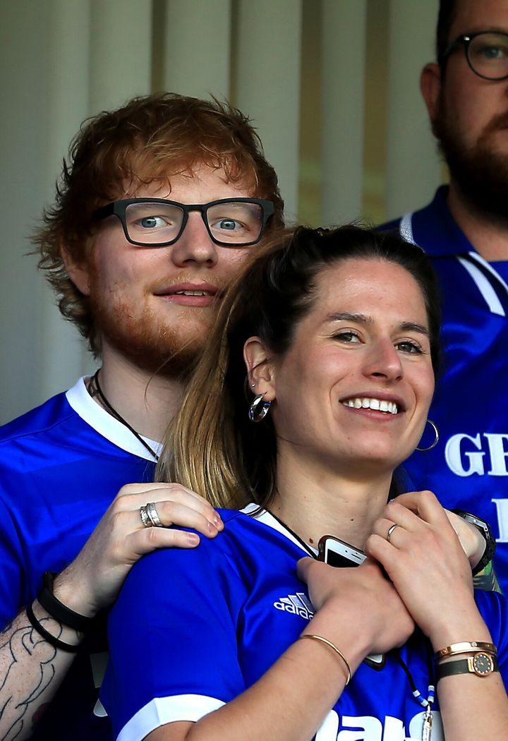 Ed Sheeran and his wife Cherry Seaborn in 2018