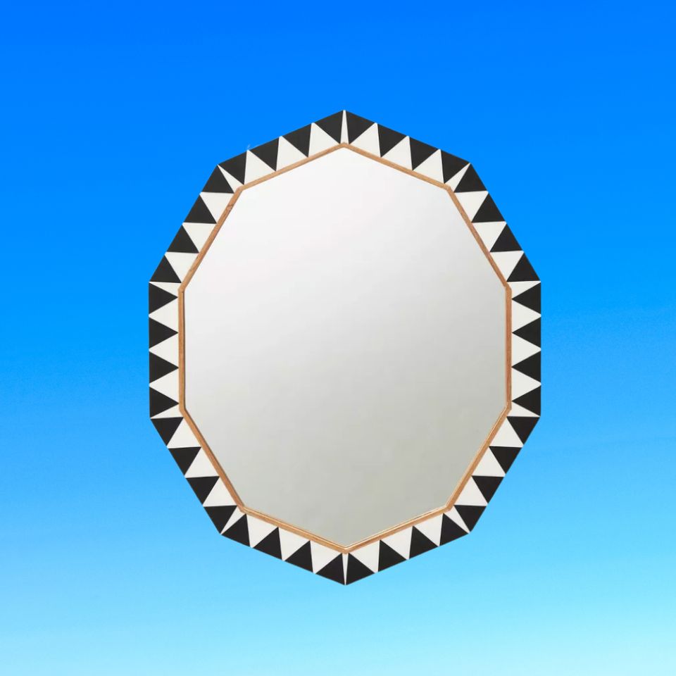 Opalhouse x Jungalow wood resin wall mirror