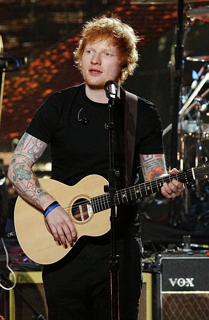 Ed during a performance at the Rock & Roll Hall Of Fame