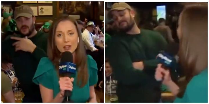 Screenshots of Michelle Mackey’s St. Patrick’s Day coverage for CityNews Toronto.