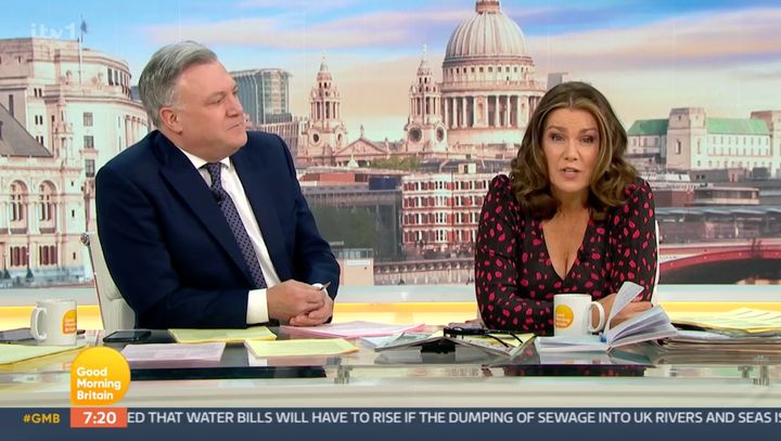 Susanna thanking Piers during her speech on Wednesday's Good Morning Britain