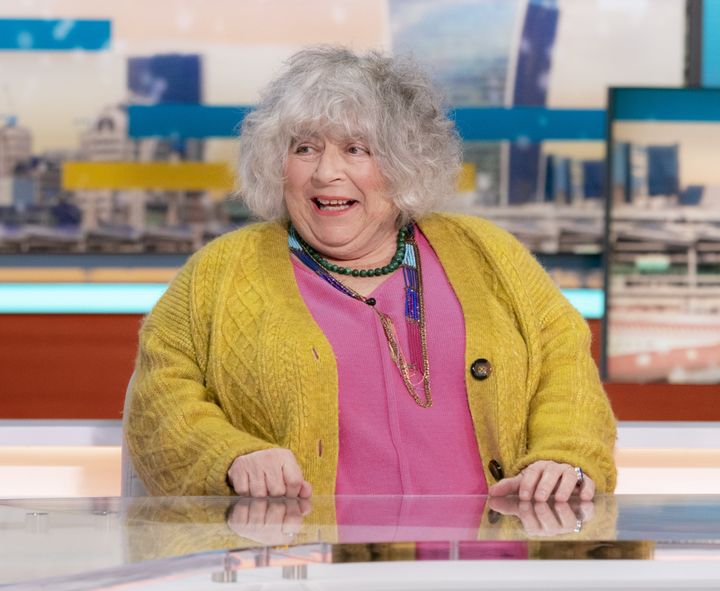 Miriam Margolyes on the set of Good Morning Britain in 2021