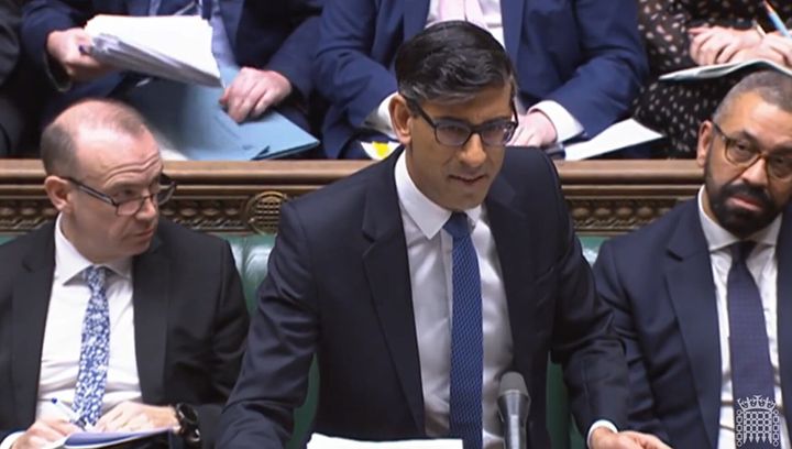 Prime Minister Rishi Sunak speaks during Prime Minister's Questions in the House of Commons, London. Picture date: Wednesday March 22, 2023.