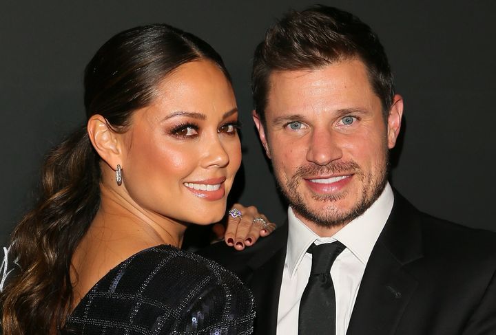Vanessa (left) and Nick Lachey were out with a friend when the incident occurred.