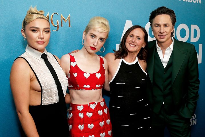 Pugh, Zoe Lister-Jones, Molly Shannon and Zach Braff took photos together on the red carpet.