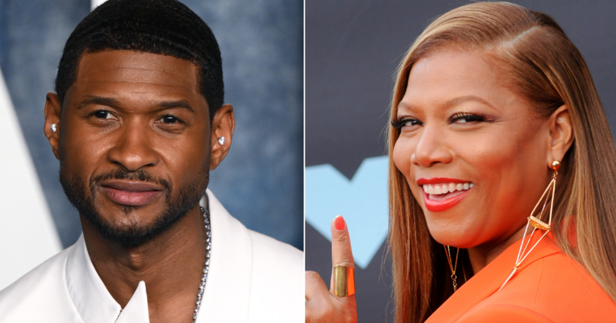 NextImg:Usher Pauses Las Vegas Show To Give Queen Latifah This Very Fitting Gift