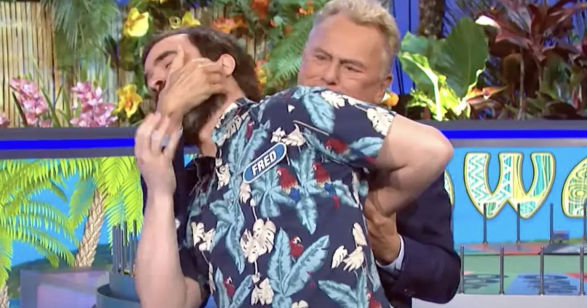 NextImg:Pat Sajak Gets Physical With Contestant In Wild ‘Wheel Of Fortune’ Moment