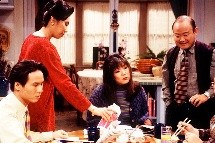 From left: B.D. Wong, Jodi Long, Margaret Cho and Clyde Kusatsu on ABC's "All-American Girl" in 1995. 