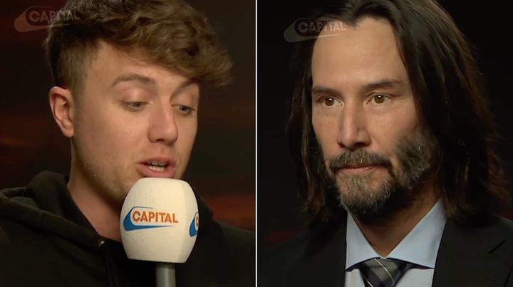 Roman Kemp interviewing Keanu Reeves