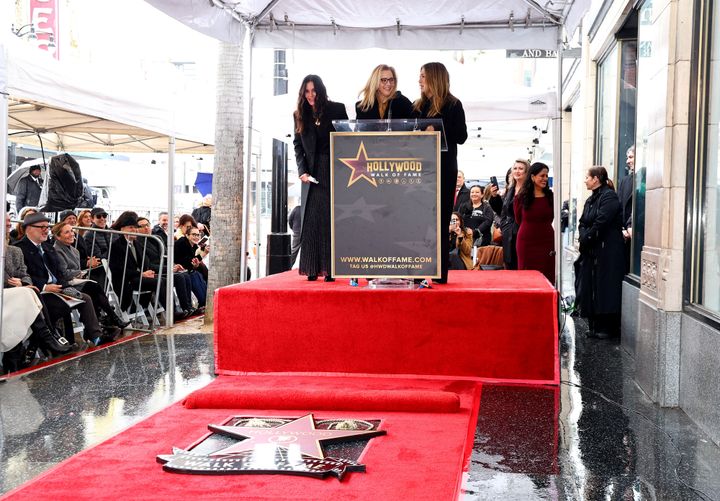 The stars of Friends at Courteney's star unveiling last month