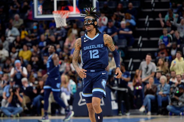 Memphis Grizzlies point guard Ja Morant in a game against the Houston Rockets on Wednesday, March 22, 2023, in Memphis, Tennessee.