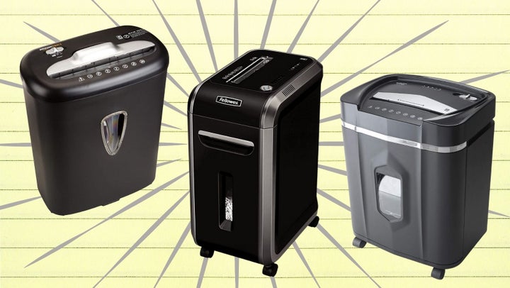 An Amazon Basics 8-sheet shredder, an 18-sheet capacity shredder and a professional-grade micro-cut shredder.