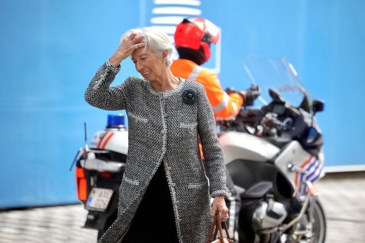 European Central Bank (ECB) President Christine Lagarde leaves after an EU summit at the European Council building in Brussels, Belgium March 24, 2023. Olivier Matthys/Pool via REUTERS