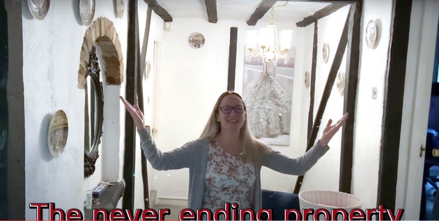 Claire Cossey parodying Limahl's NeverEnding Story to try to sell a £700,000 home in Hockliffe, Leighton Buzzard, Bedfordshire.